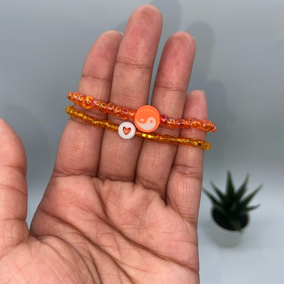 Handmade Trendy Y2K Inspired Glass Seed Bead Bracelet Set - Picture 3 of 7